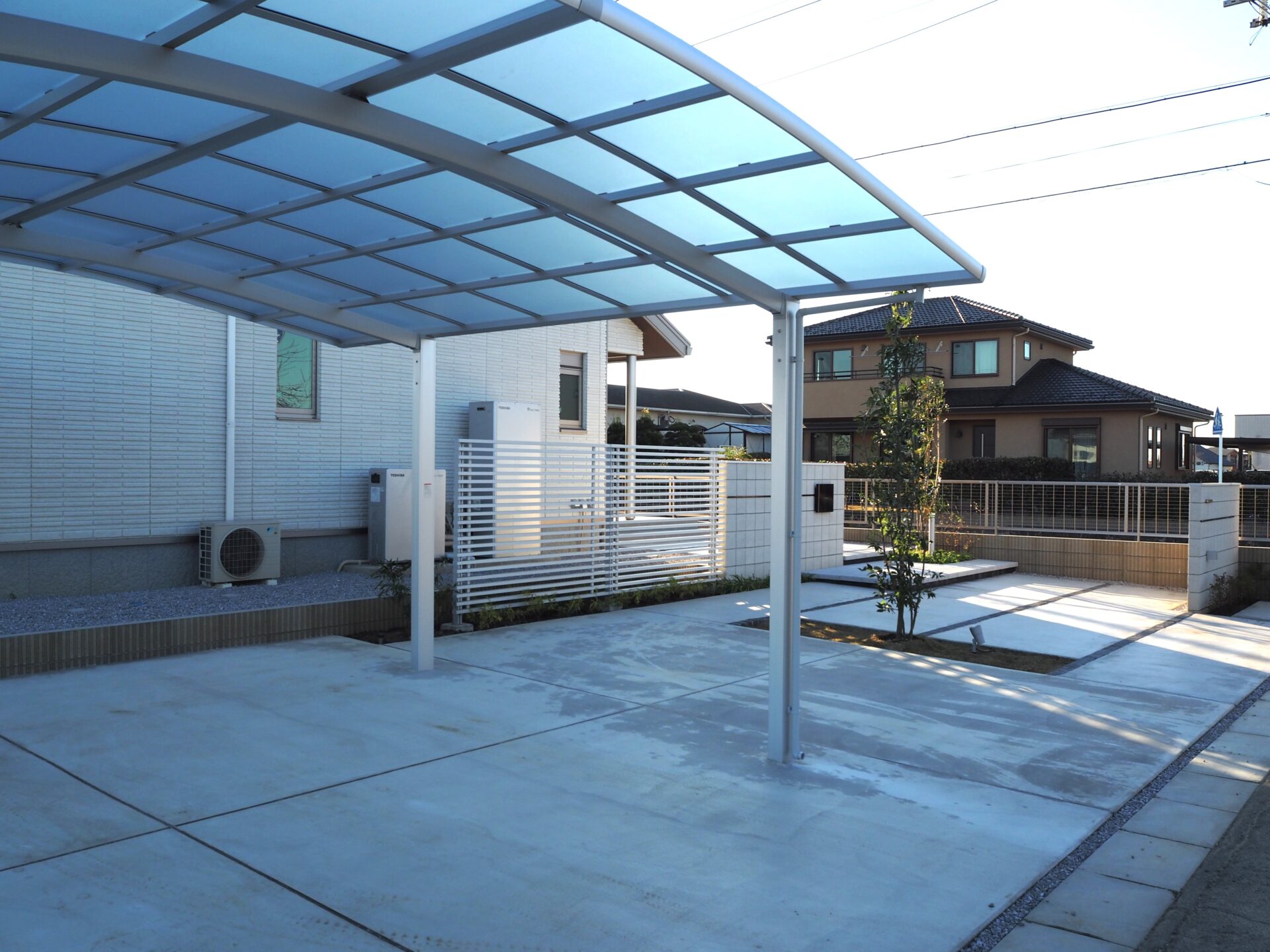 熊谷市のシンプルモダンな新築外構