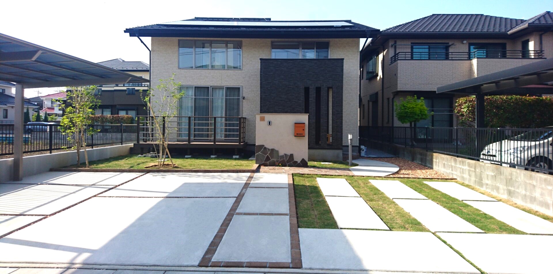 鴻巣市のナチュラルな新築外構