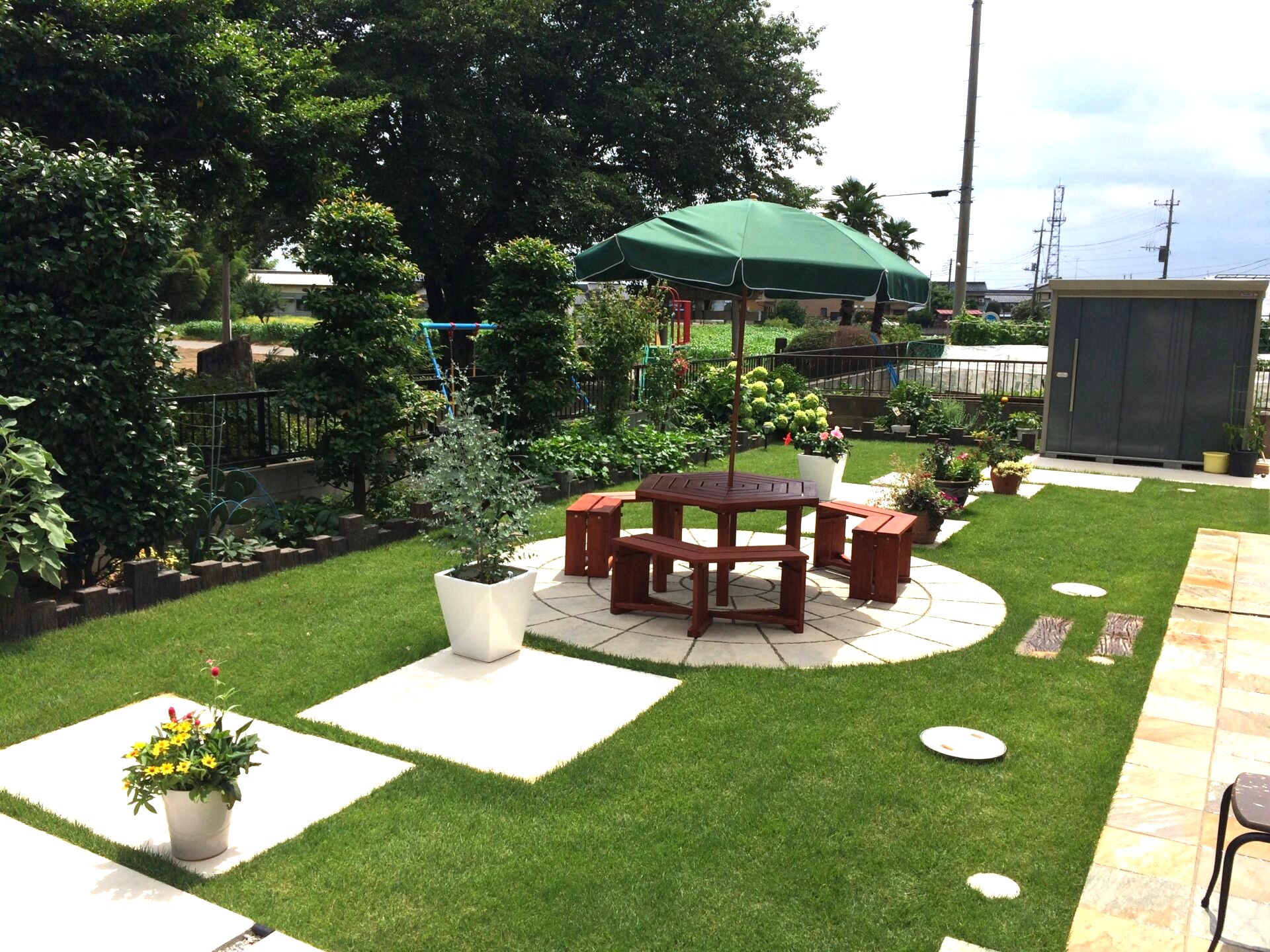 行田市のお庭のリフォーム、ナチュラルスタイル