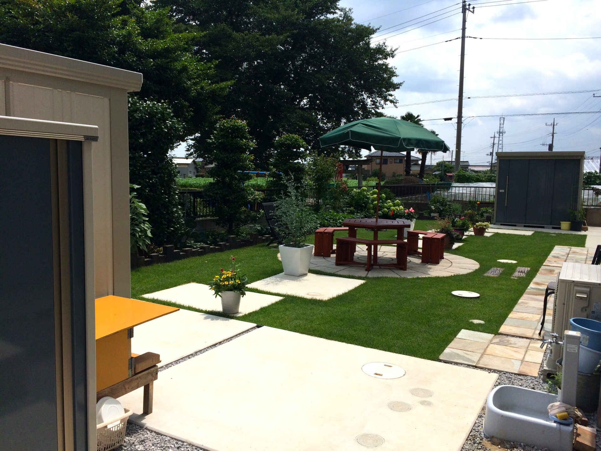 行田市のお庭のリフォーム、ナチュラルスタイル