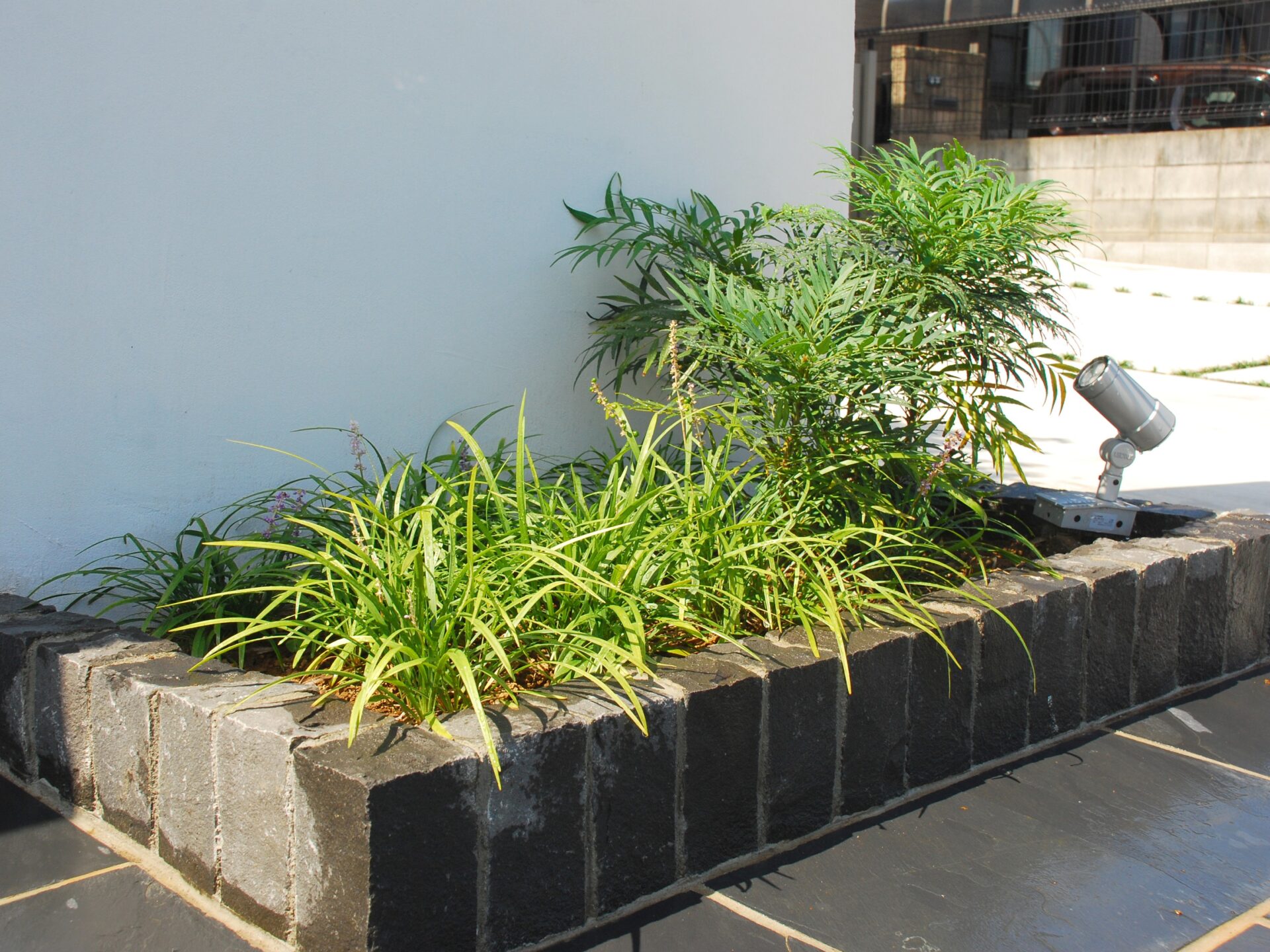 北本市　色と音にこだわった寛ぎの空間 おもてなしのお庭の植栽