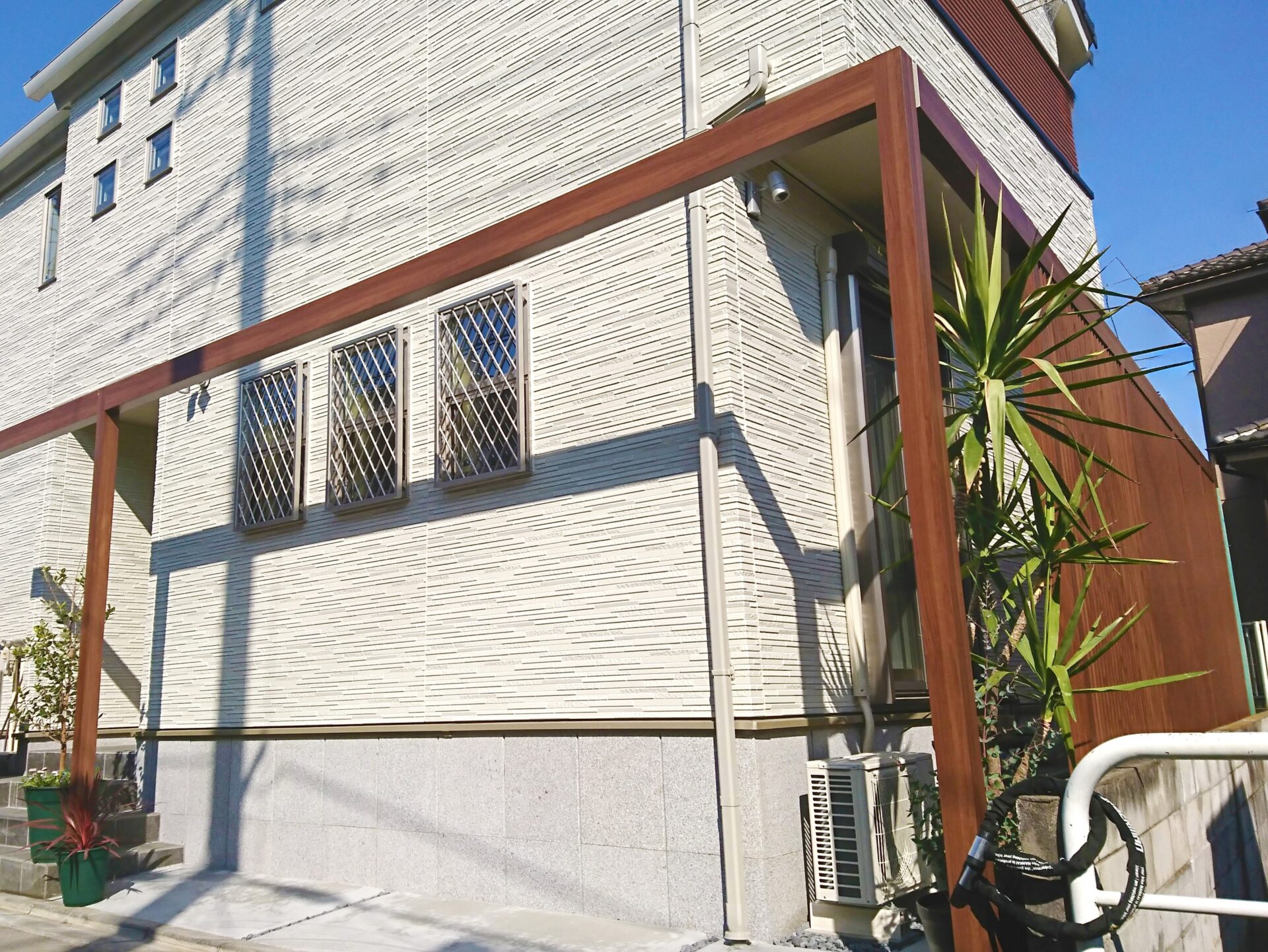 熊谷市のGフレームを使った新築外構