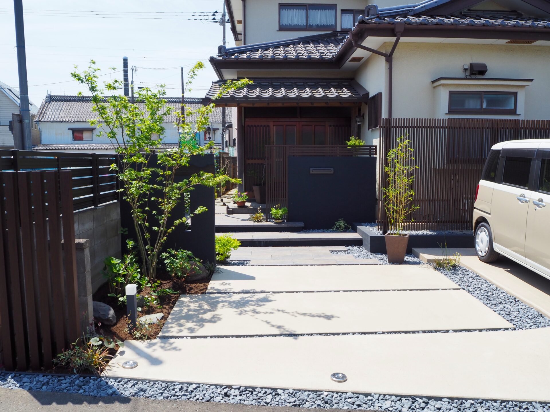 行田市 お庭のリフォーム 和モダンスタイル