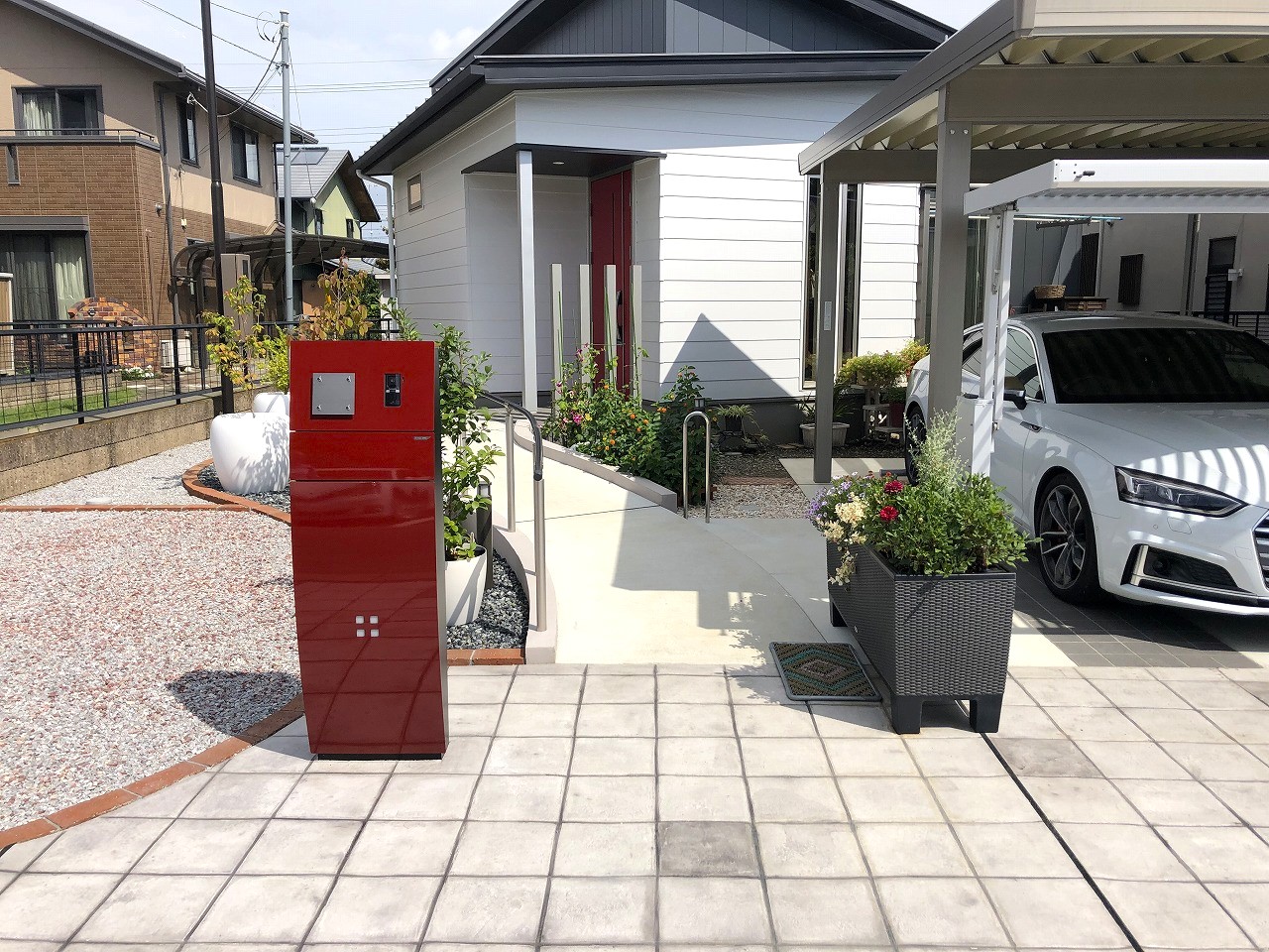 熊谷市のシンプルスタイルな新築外構