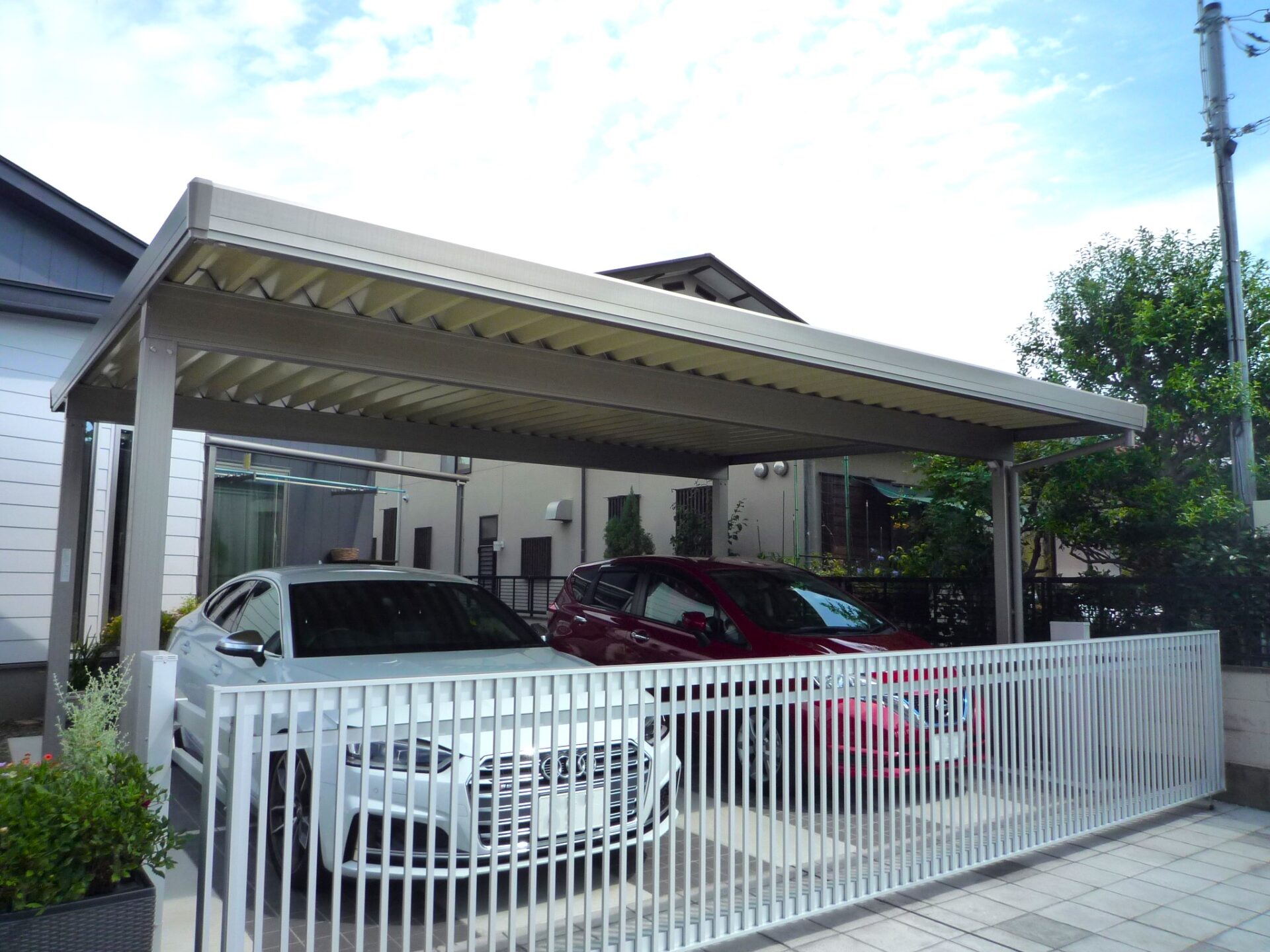 熊谷市のシンプルスタイルな新築外構