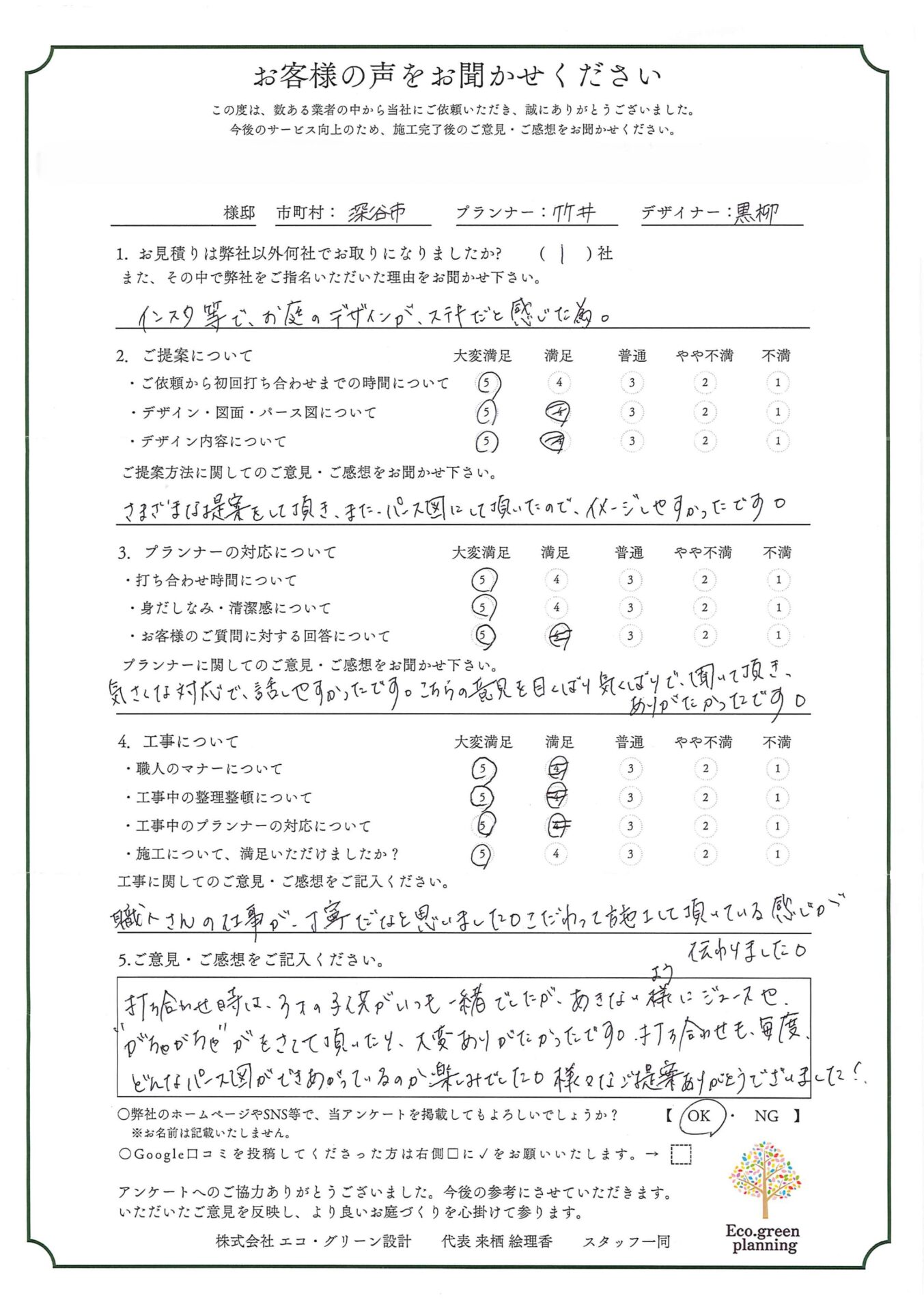 さまざまな提案をして頂き、またパース図にして頂いたので、イメージしやすかったです。
