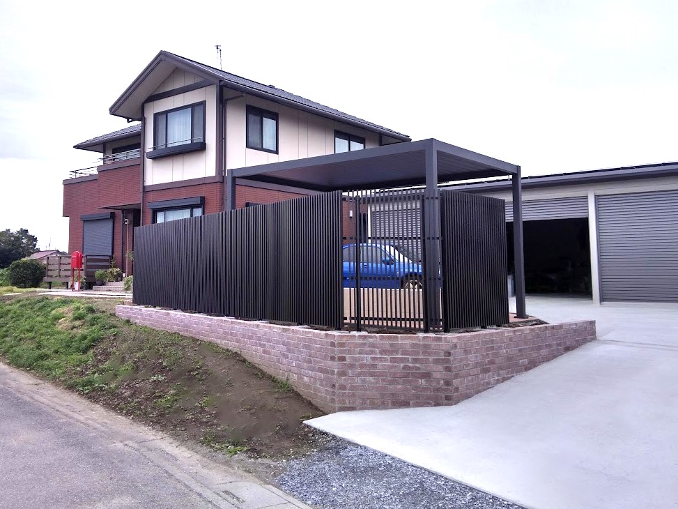 深谷市 アウトドアリビングのあるナチュラルスタイルな外構にお庭のリフォーム