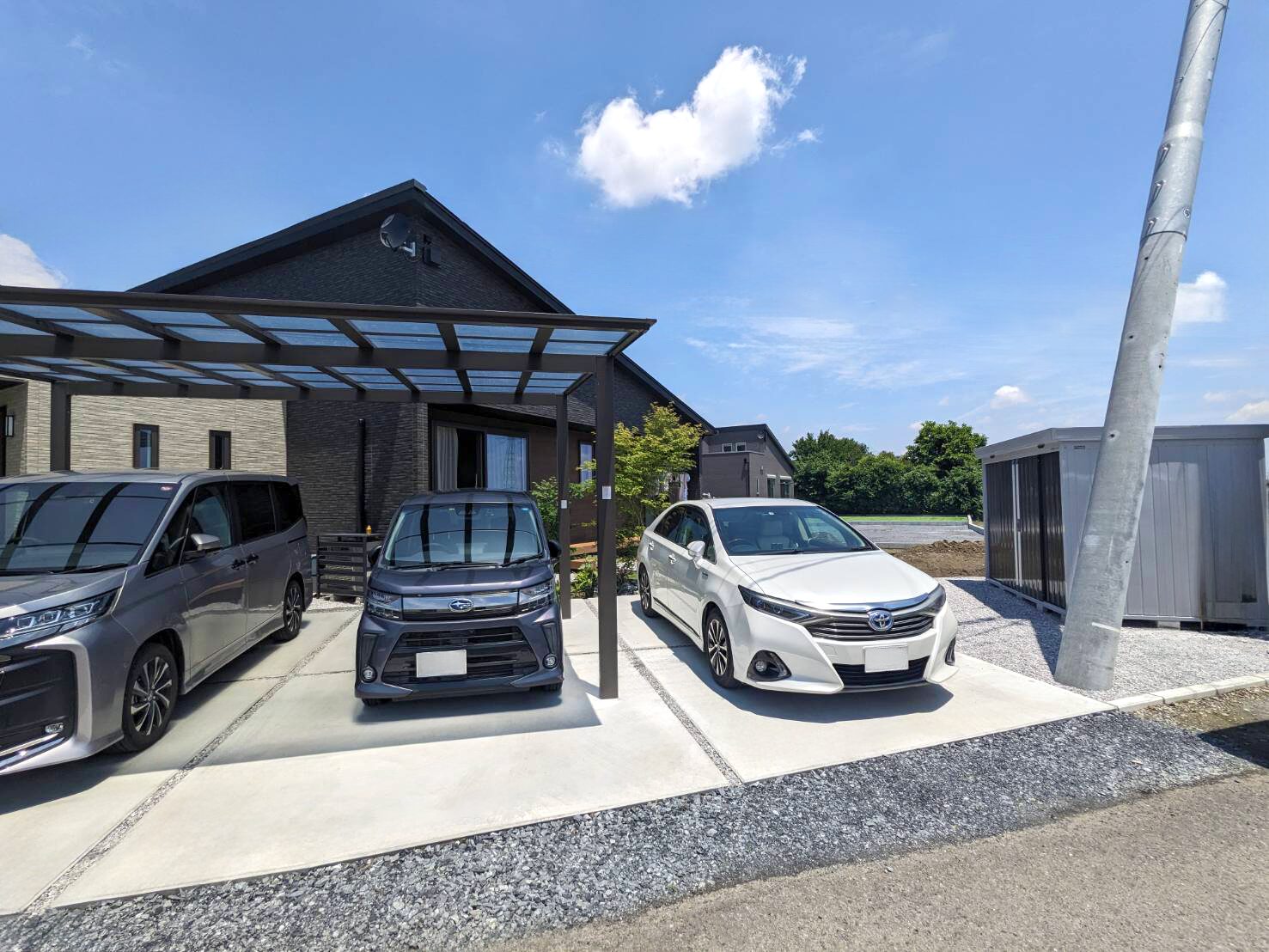 深谷市のシンプルモダンな新築外構