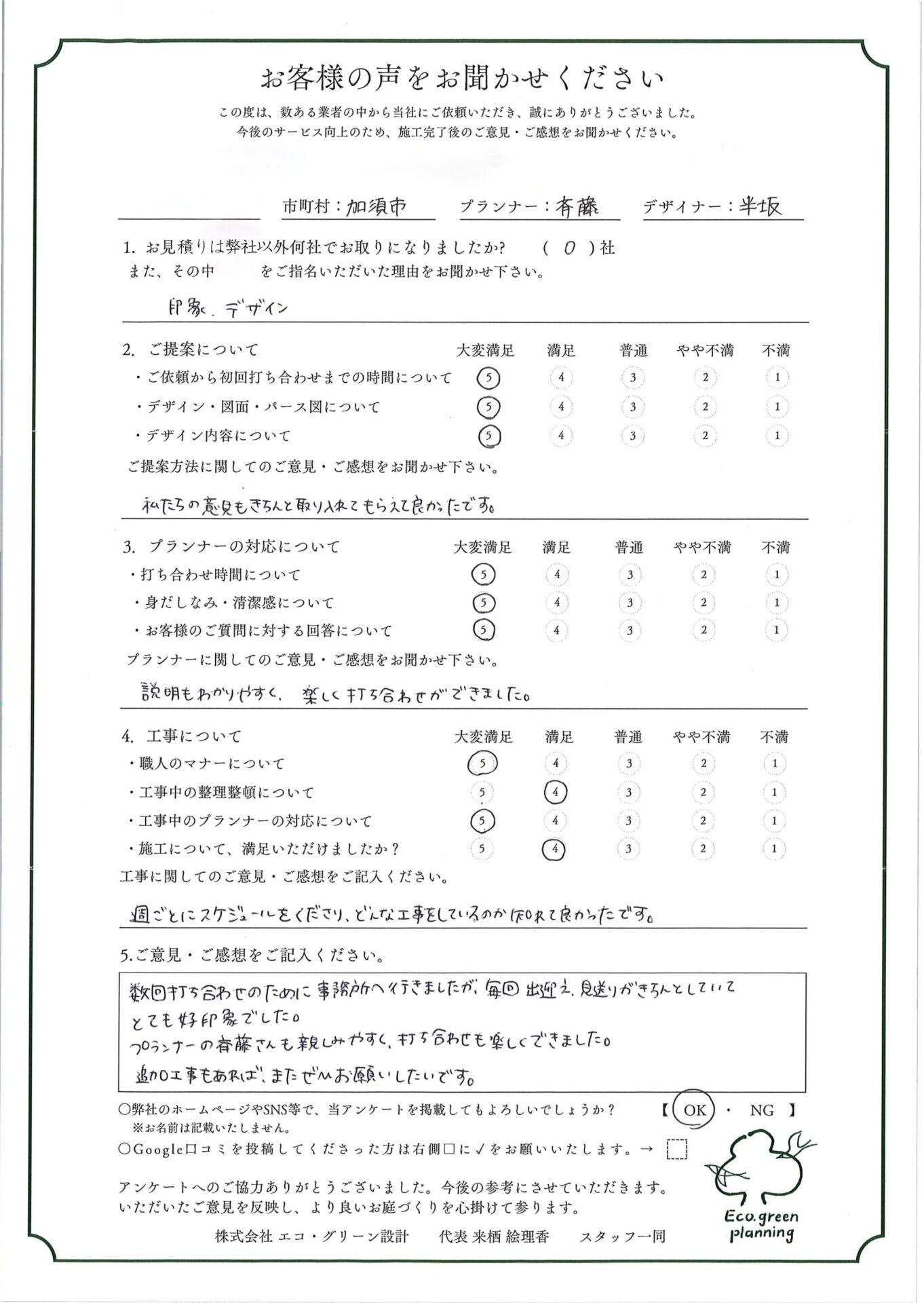 説明もわかりやすく、楽しく打ち合わせができました。