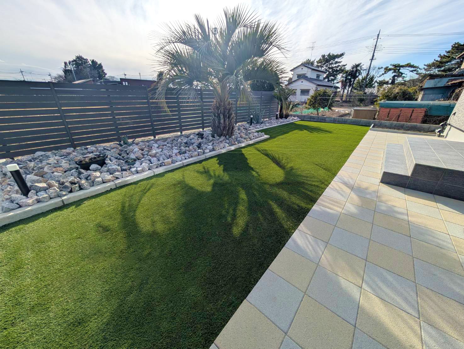 羽生市のアメリカンスタイルの新築外構