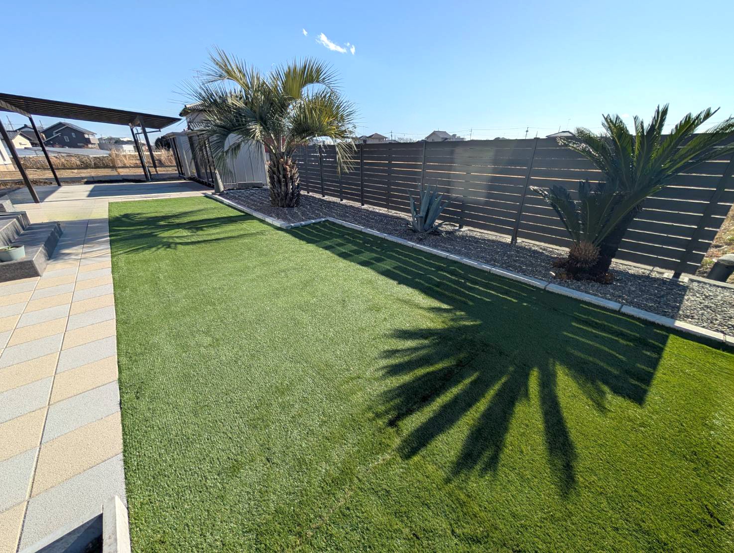 羽生市のアメリカンスタイルの新築外構